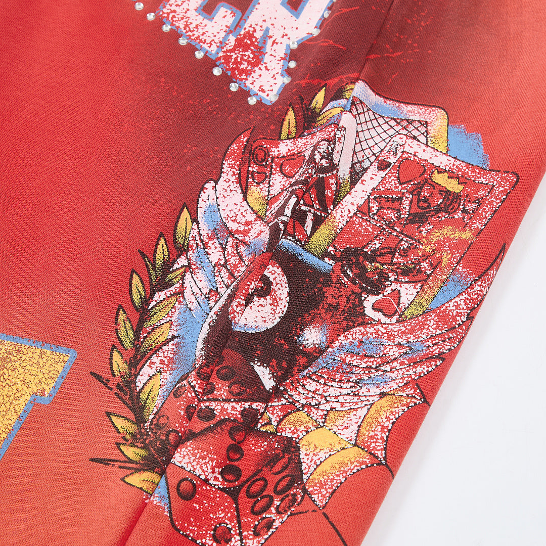 DUAA Forever Dream Graphic Sweatpants — Red