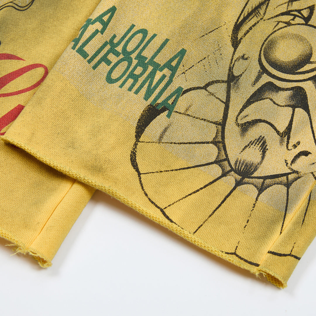 DUAA California 1993 Tattoo Graphic Sweatpants — Washed Yellow