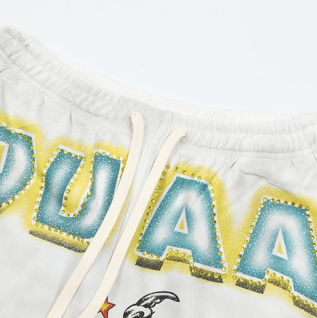 DUAA Sunkiss 1993 Graphic Sweatpants — Washed White