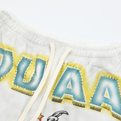 DUAA Sunkiss 1993 Graphic Sweatpants — Washed White