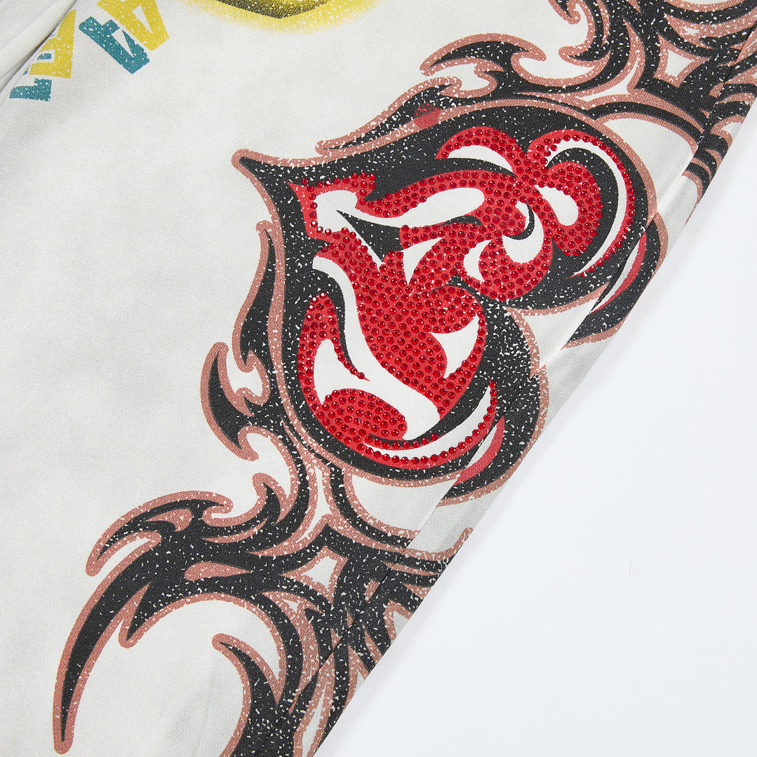 DUAA Sunkiss 1993 Graphic Sweatpants — Washed White