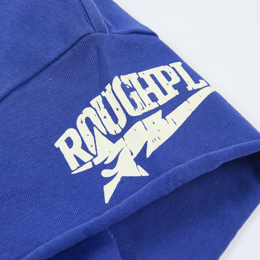 Rough Play Bandaid for the Battle Wounds Oversized Graphic Tee — Royal Blue