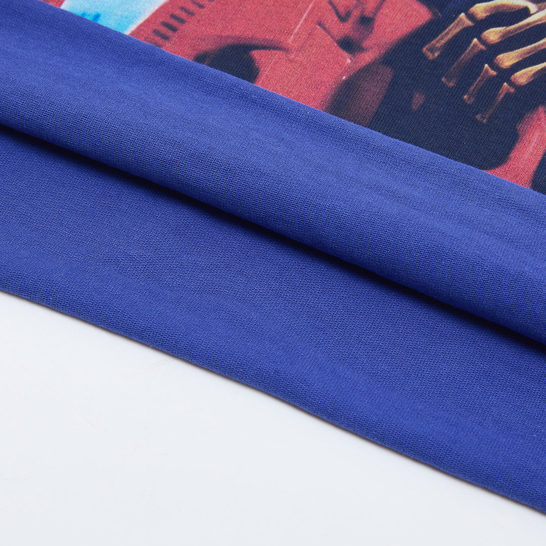 Rough Play Bandaid for the Battle Wounds Oversized Graphic Tee — Royal Blue