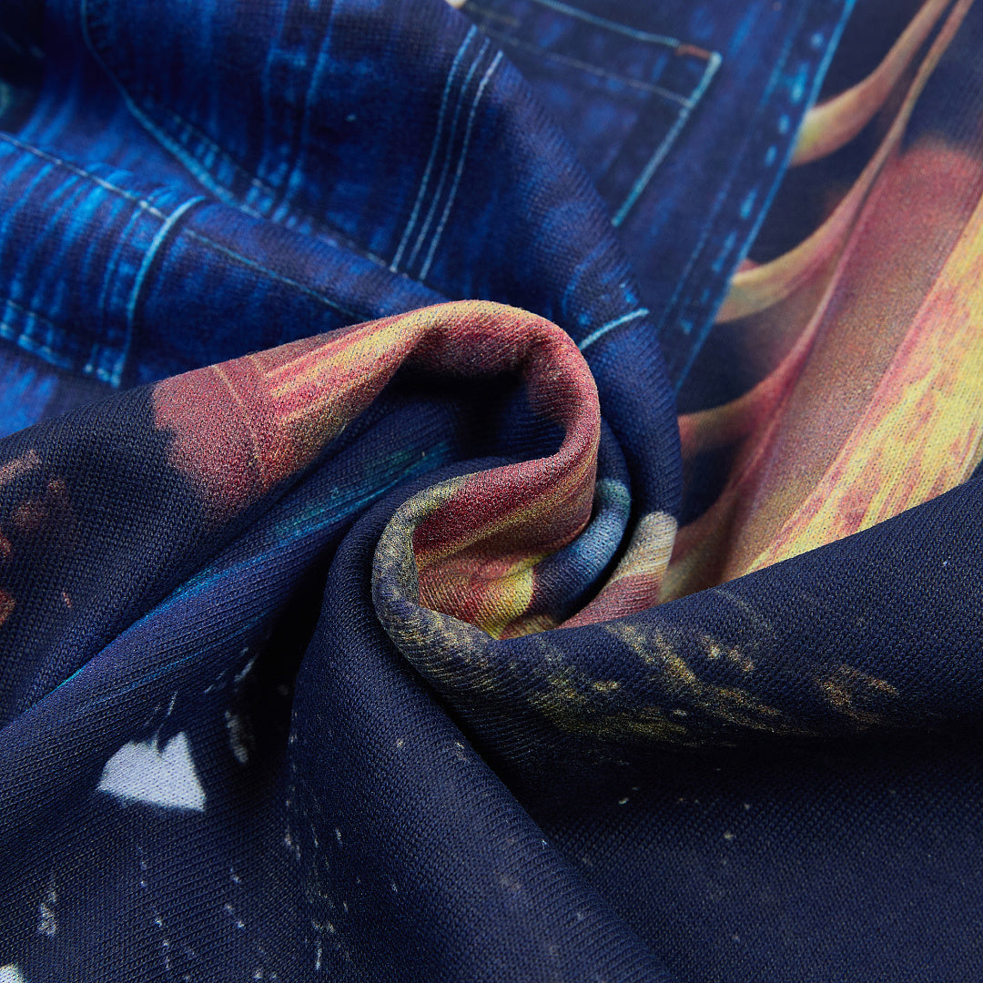 Rough Play Bandaid for the Battle Wounds Oversized Graphic Tee — Royal Blue