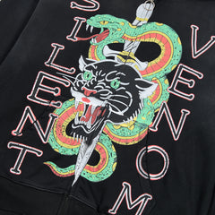 DUAA Silent Venom Oversized Zip Hoodie — Black