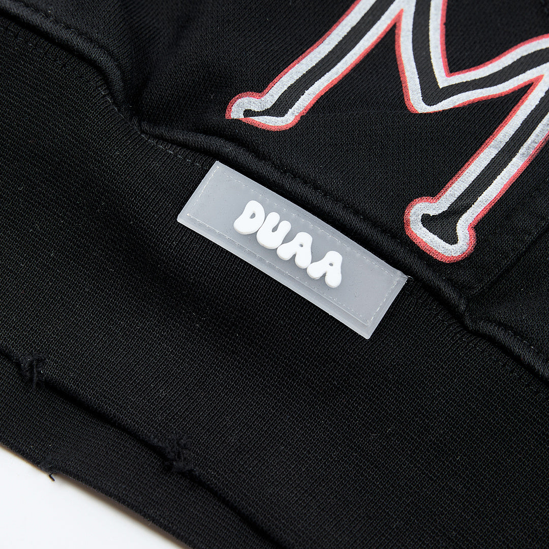 DUAA Silent Venom Oversized Zip Hoodie — Black