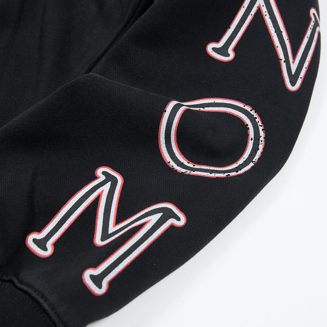 DUAA Silent Venom Oversized Zip Hoodie — Black