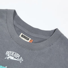 Rough Play Aura Sold Separately Oversized Graphic Tee — Washed Grey