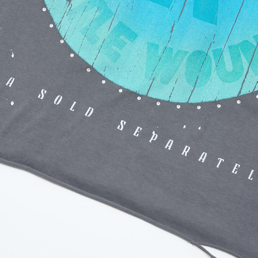 Rough Play Aura Sold Separately Oversized Graphic Tee — Washed Grey