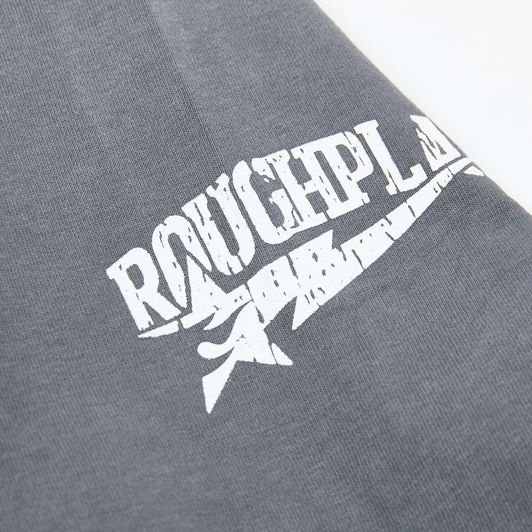 Rough Play Aura Sold Separately Oversized Graphic Tee — Washed Grey