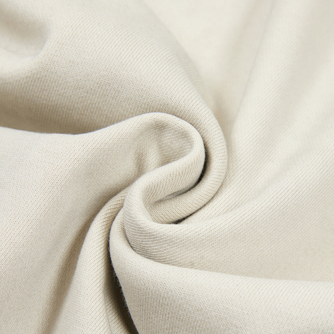 DUAA Velocity Speed Racing Oversized Zip Hoodie — Washed Beige
