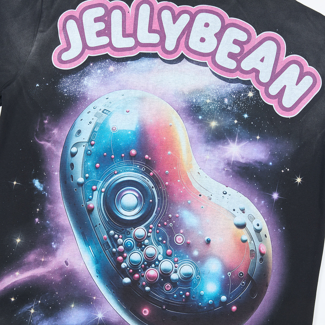 Jellybean VR Vision Oversized Graphic Tee — Washed Black