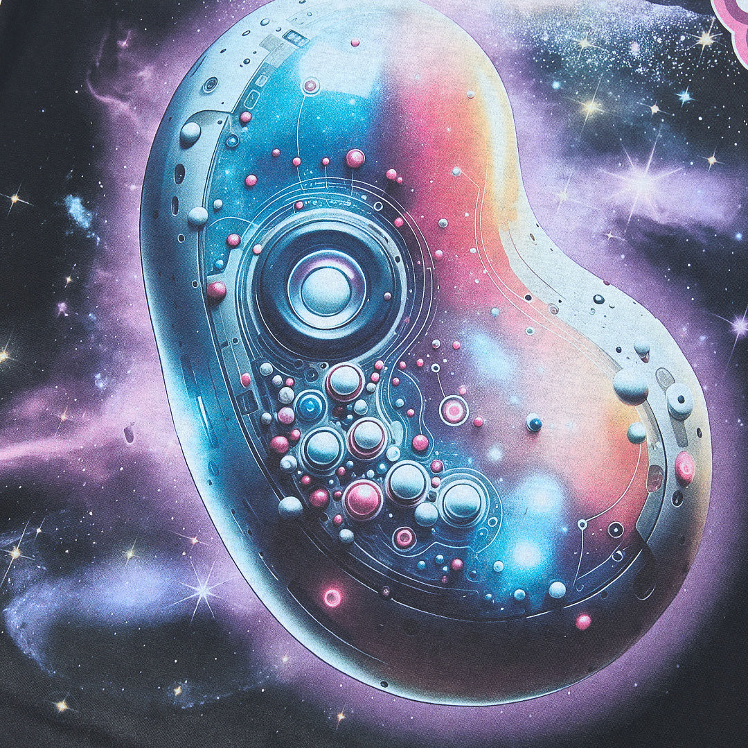 Jellybean VR Vision Oversized Graphic Tee — Washed Black