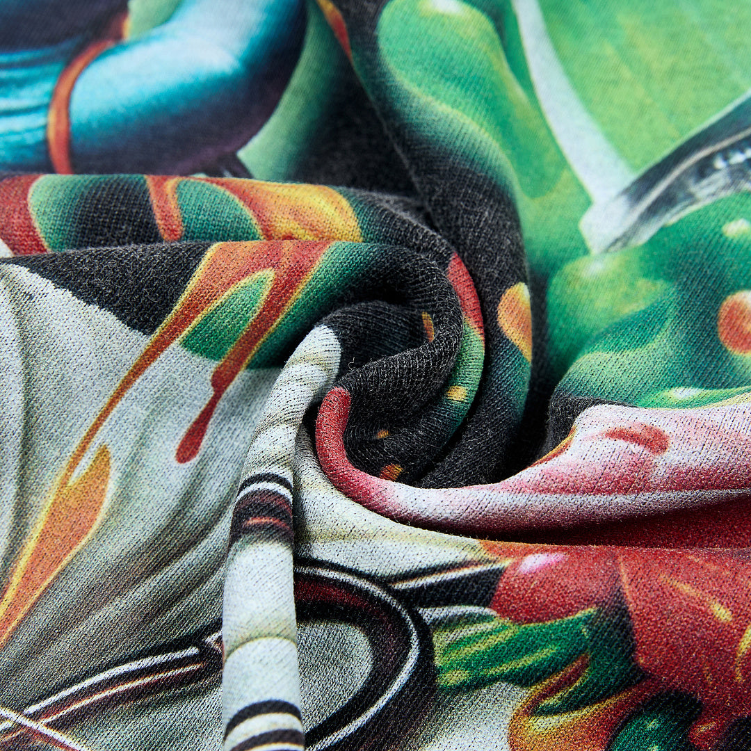 Jellybean Doctor Bean Oversized Graphic Tee — Washed Black