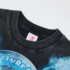 Jellybean Beyond Oversized Graphic Tee — Washed Black