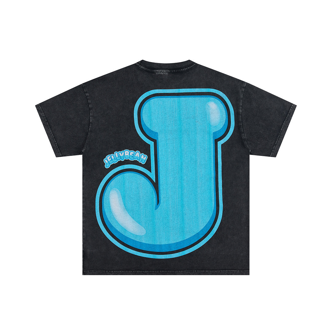 Jellybean Beyond Oversized Graphic Tee — Washed Black