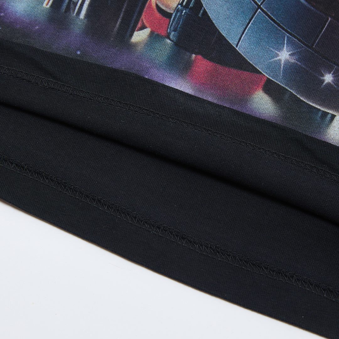 Jellybean Android Oversized Graphic Tee — Washed Black