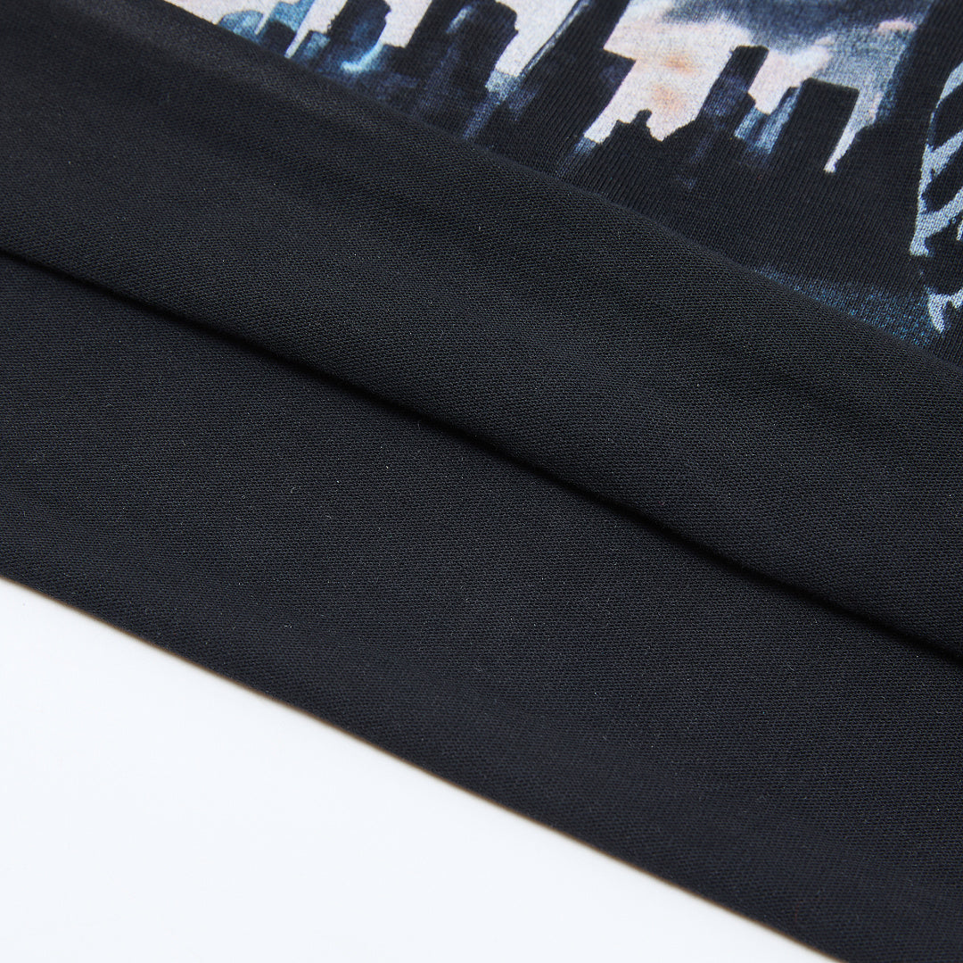 Rough Play Bandaid for the Battle Wounds Oversized Graphic Tee — Washed Black