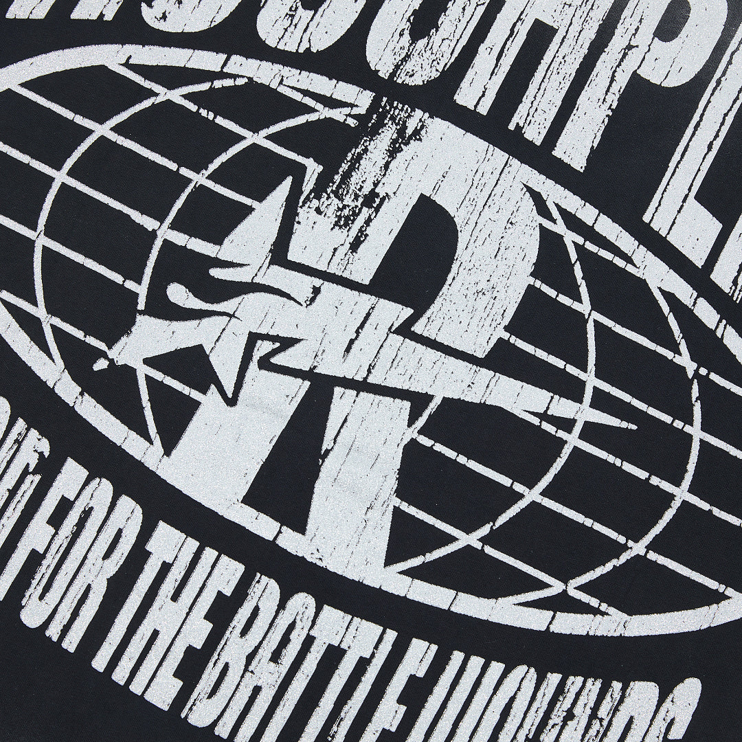 Rough Play Bandaid for the Battle Wounds Oversized Graphic Tee — Washed Black