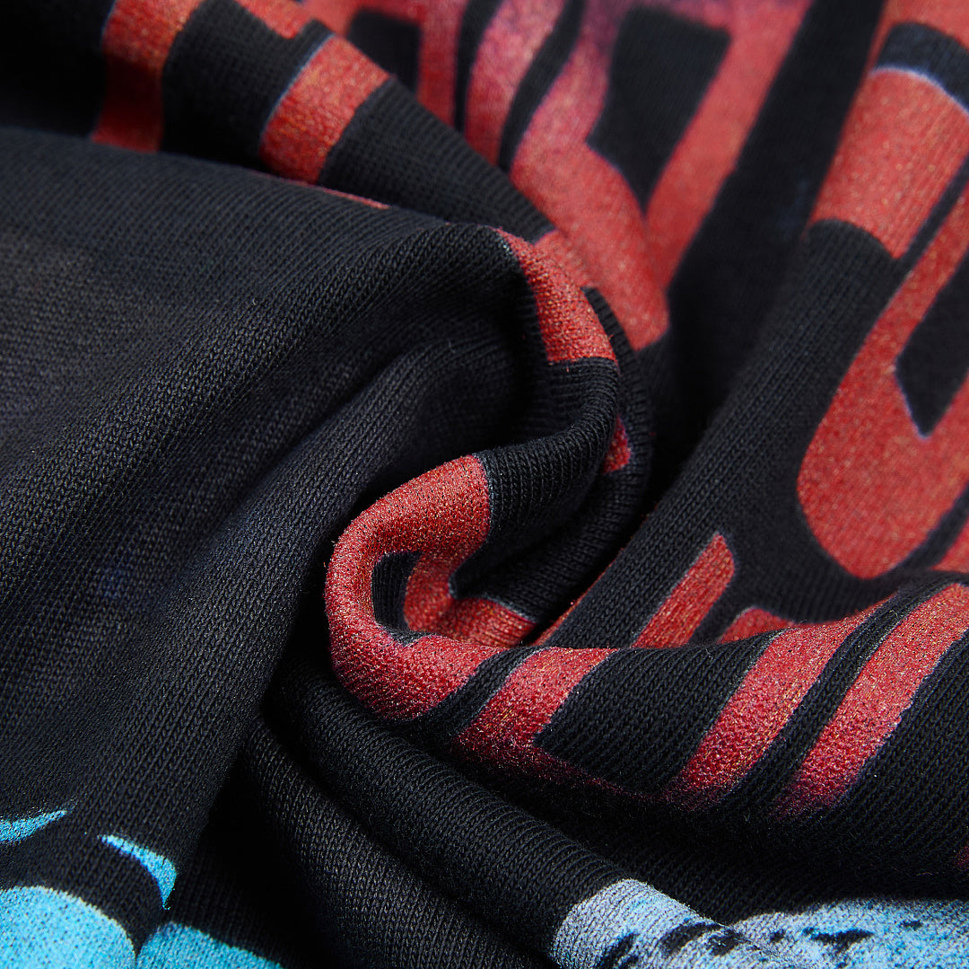 Rough Play Bandaid for the Battle Wounds Oversized Graphic Tee — Washed Black