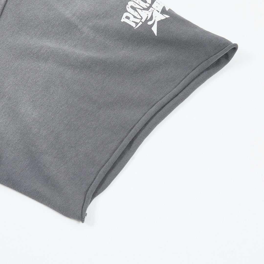 Rough Play Bandaid for the Battle Wounds Oversized Graphic Tee — Washed Grey