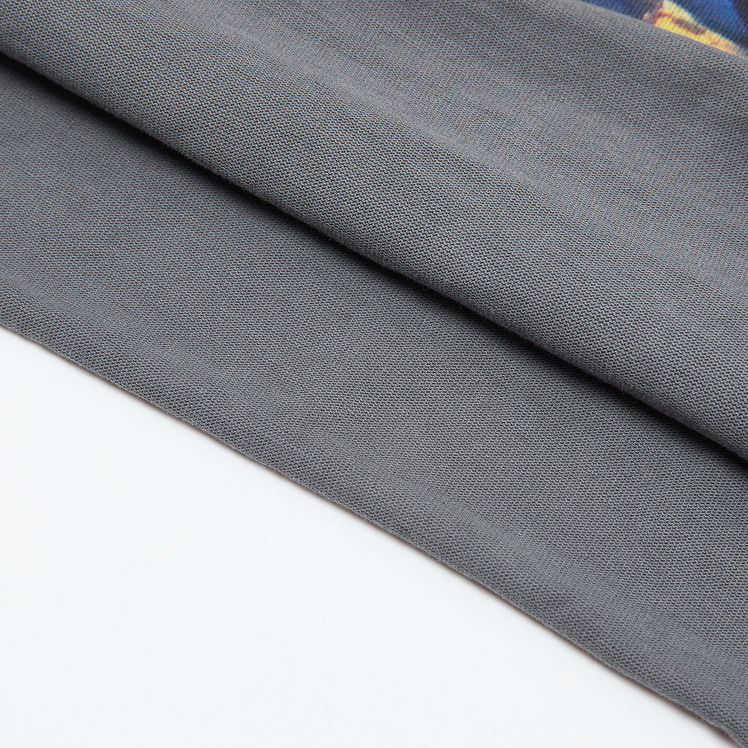 Rough Play Bandaid for the Battle Wounds Oversized Graphic Tee — Washed Grey