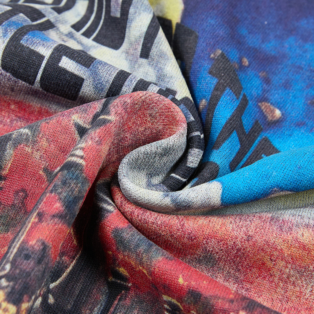 Rough Play Bandaid for the Battle Wounds Oversized Graphic Tee — Washed Grey