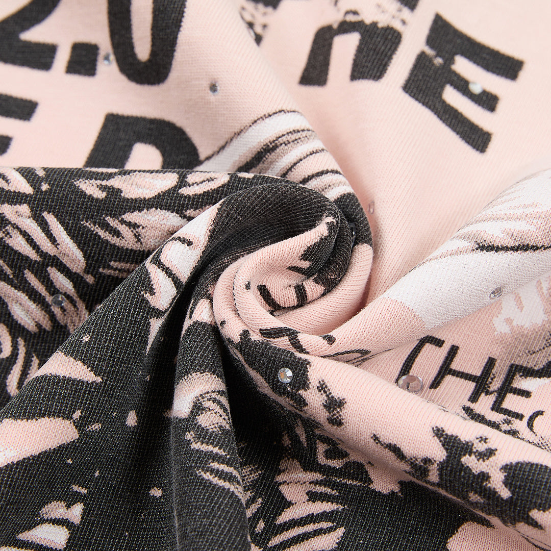 Rare Peace Statues Oversized Graphic Tee — Pink