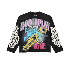 Rough Play Your Soul Is Mine Oversized Long Sleeve — Grey