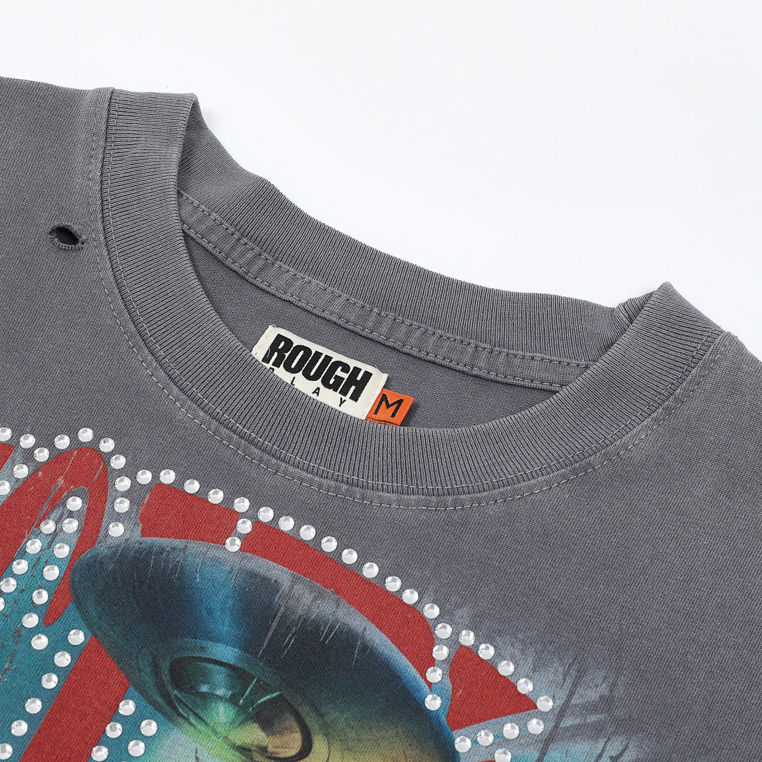 Rough Play Desert Girls Oversized Long Sleeve — Grey