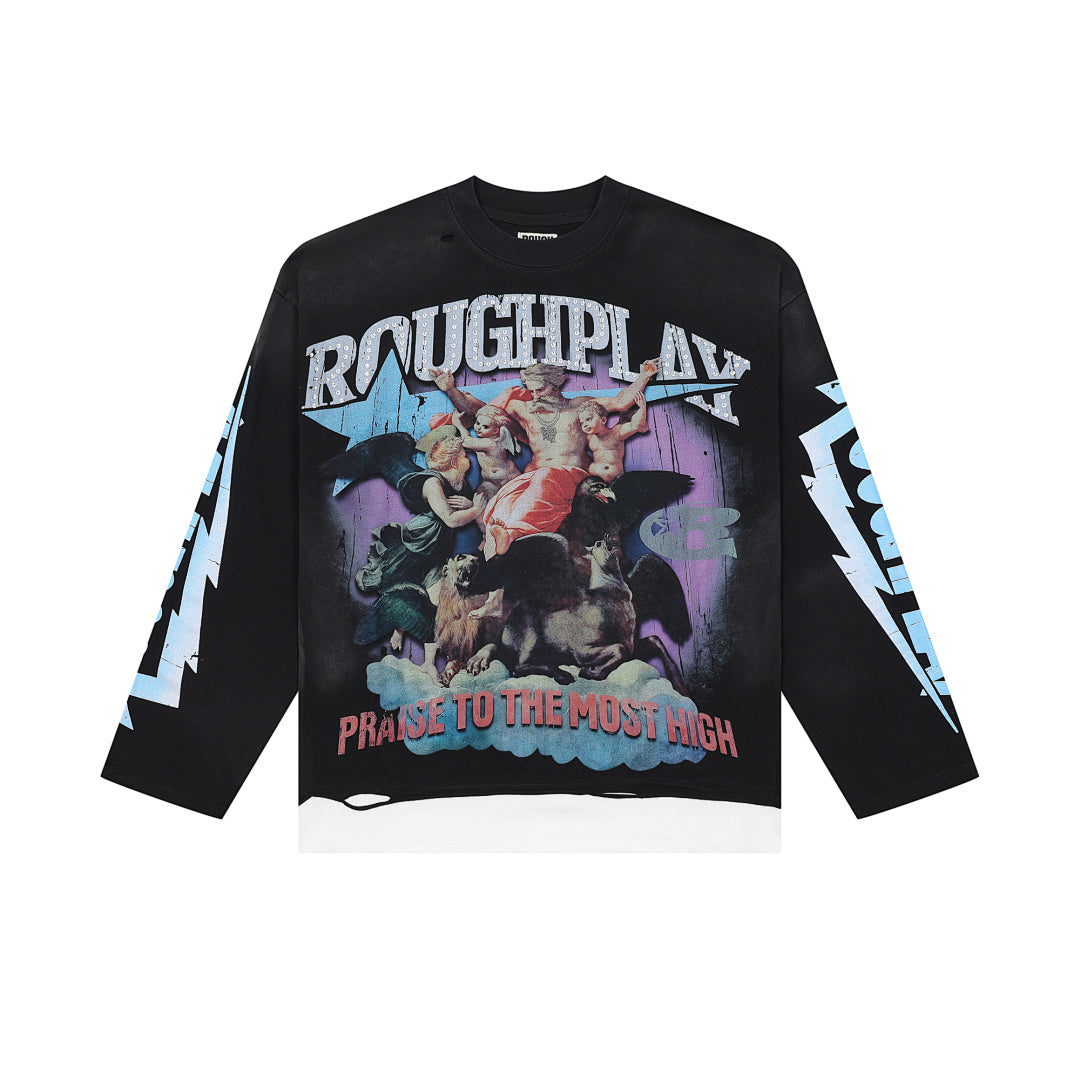 Rough Play Praise to the Most High Oversized Long Sleeve — Black