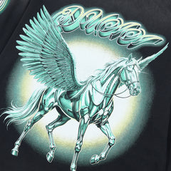 DUAA Pegasus Oversized Long Sleeve Tee — Black