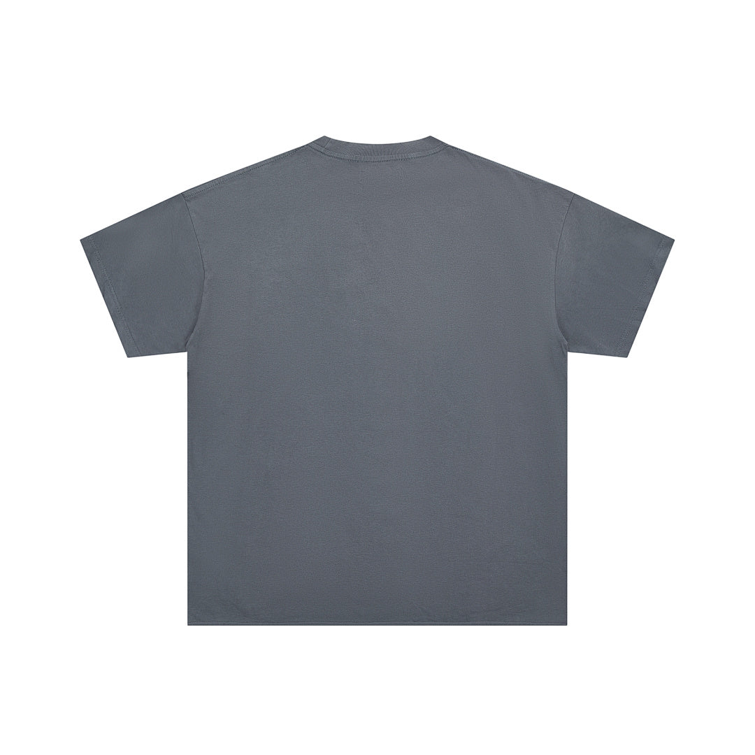 DUAA UFO Abduction Oversized Graphic Tee — Washed Grey