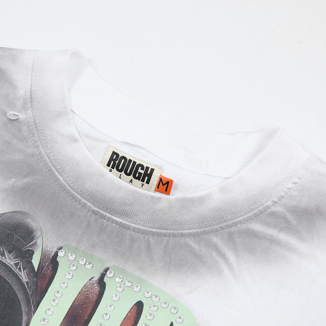 Rough Play Liberty Apocalypse Oversized Long Sleeve Tee — White