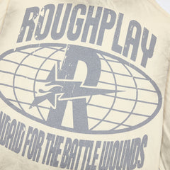Rough Play Bandaid For The Battle Wounds Oversized Long Sleeve Tee — Cream