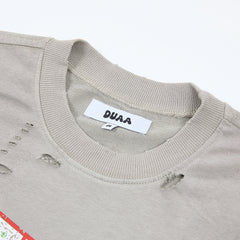 DUAA Hotline Drivin’ Speed 1993 Double Layer Long Sleeve Tee — Grey / Cream