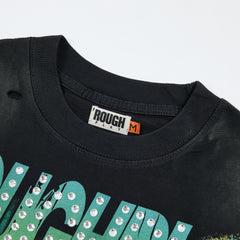 Rough Play Skeleton Cruiser Oversized Graphic Tee — Black