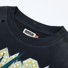 Rough Play Bandaid For The Battle Wounds Oversized Long Sleeve Tee — Black