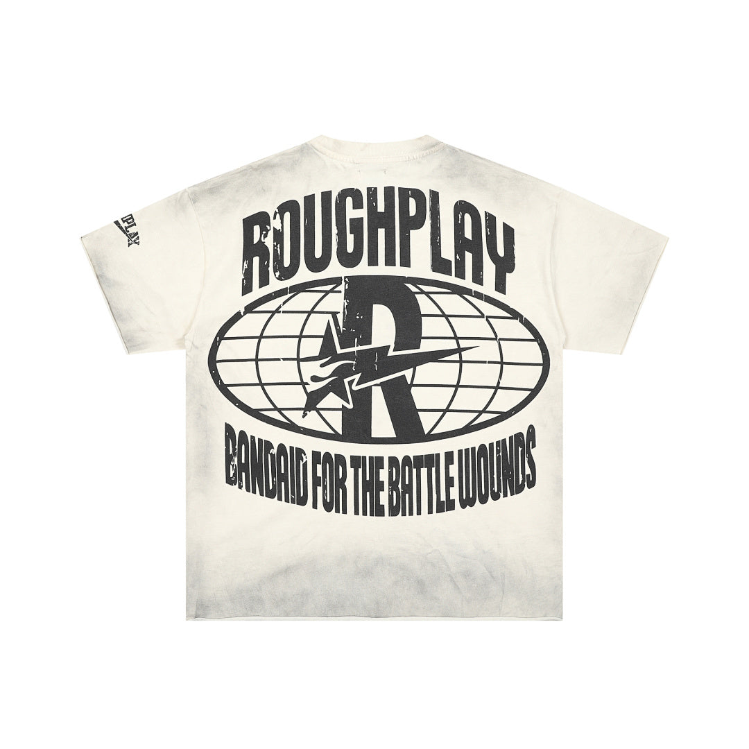 Rough Play Sylvester Oversized Graphic Tee — Cream