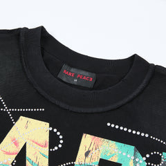 Rare Peace Save Our Souls Oversized Graphic Tee — Black