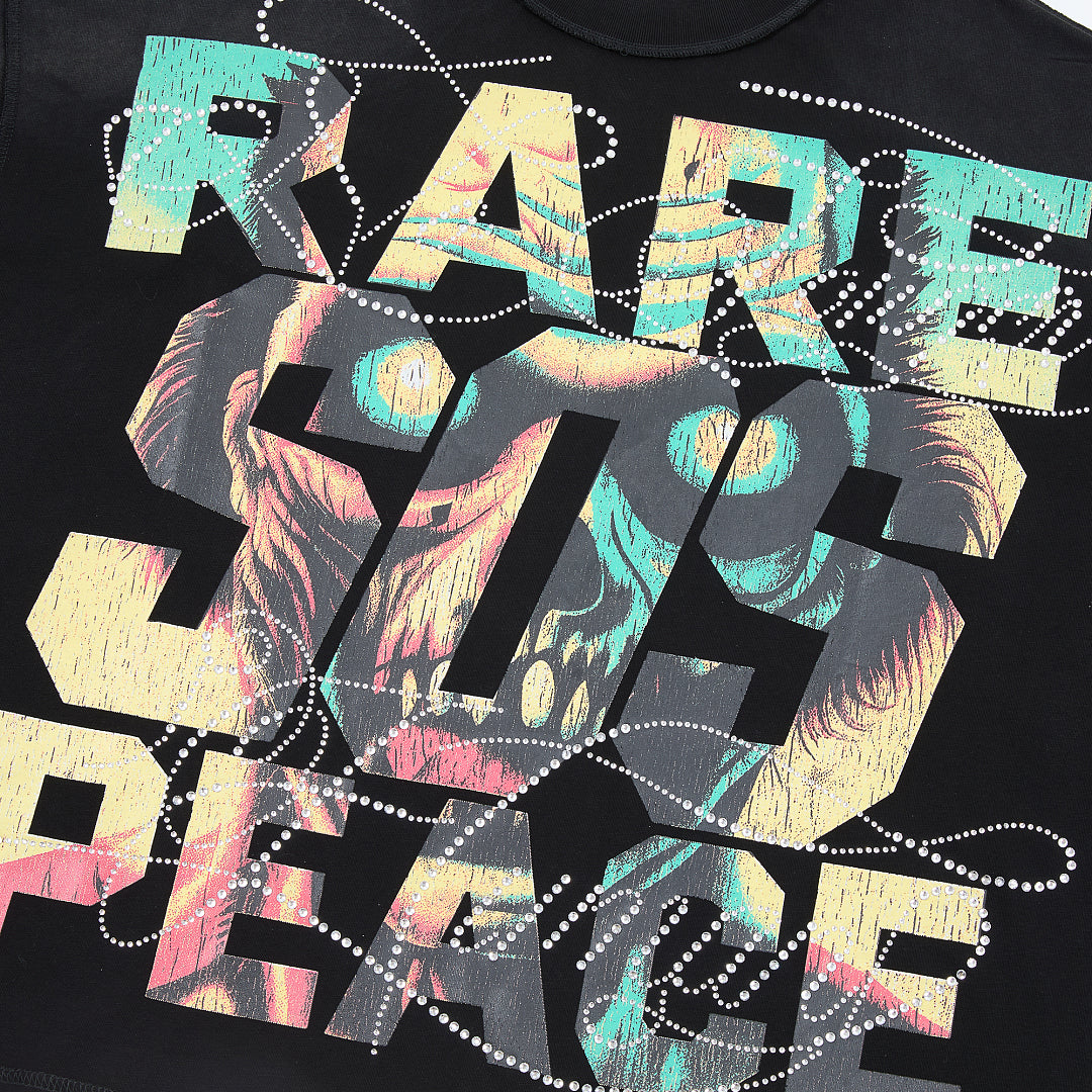 Rare Peace Save Our Souls Oversized Graphic Tee — Black