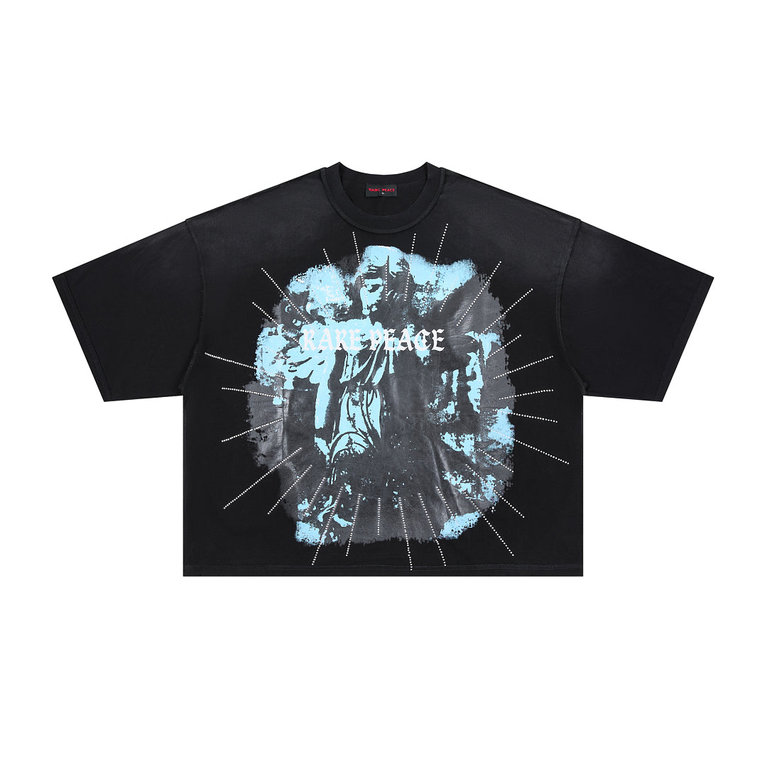 Rare Peace It’s OK To Cry Oversized Graphic Tee — Black