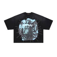Rare Peace It’s OK To Cry Oversized Graphic Tee — Black