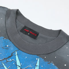 Rare Peace America First Oversized Graphic Tee — Washed Grey