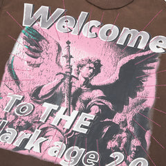 Rare Peace Welcome To The Dark Age 2.0 Oversized Graphic Tee — Brown