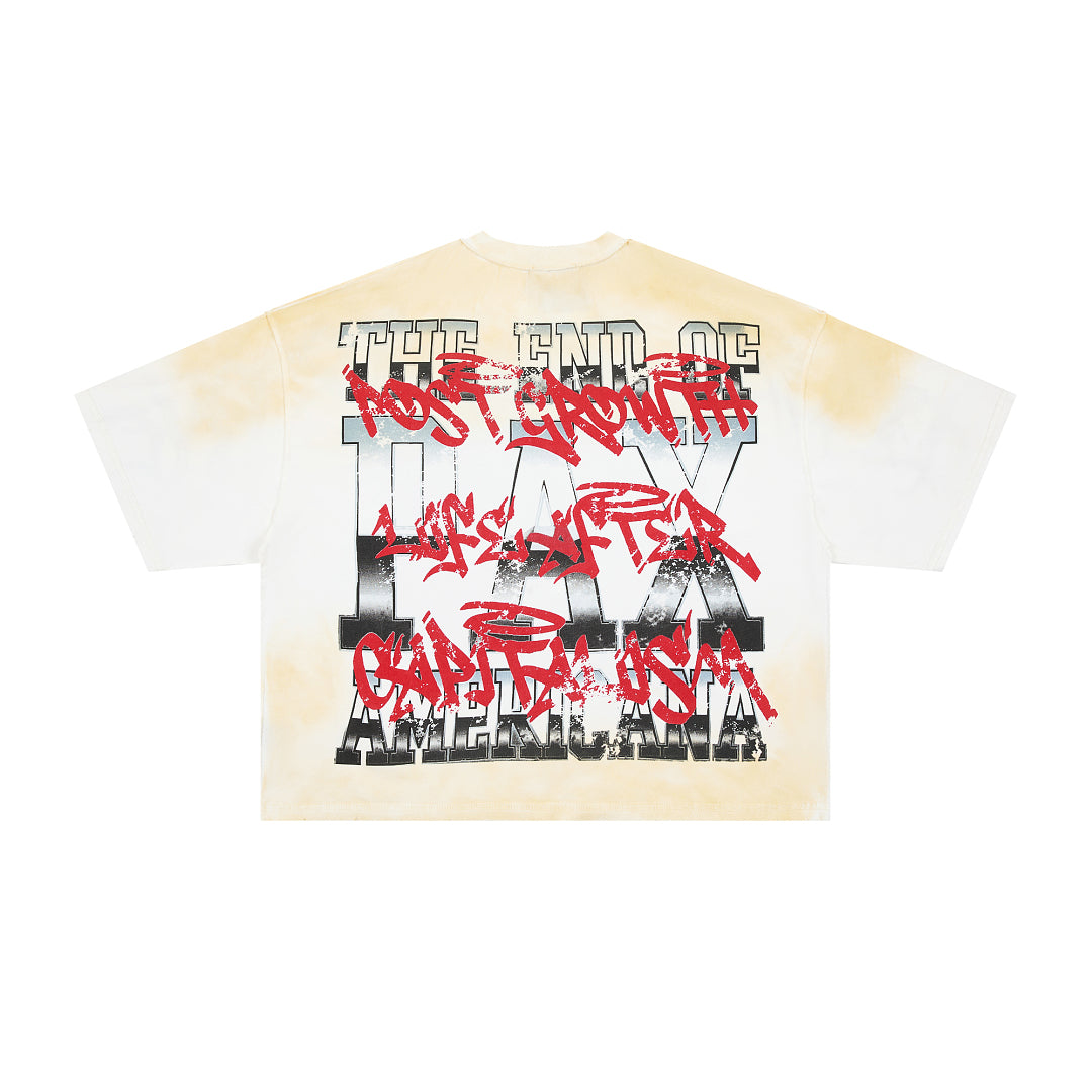 Rare Peace Trust No One Oversized Graphic Tee — Washed White