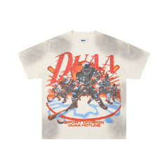 DUAA Sport Division Hockey Oversized Graphic Tee — Cream