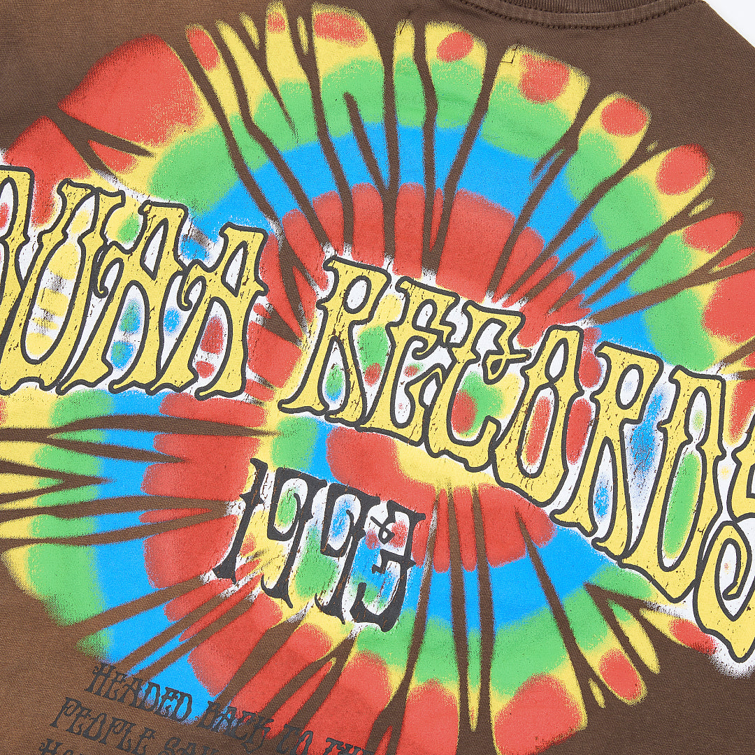 DUAA Records 1993 Angel Oversized Graphic Tee — Washed Brown