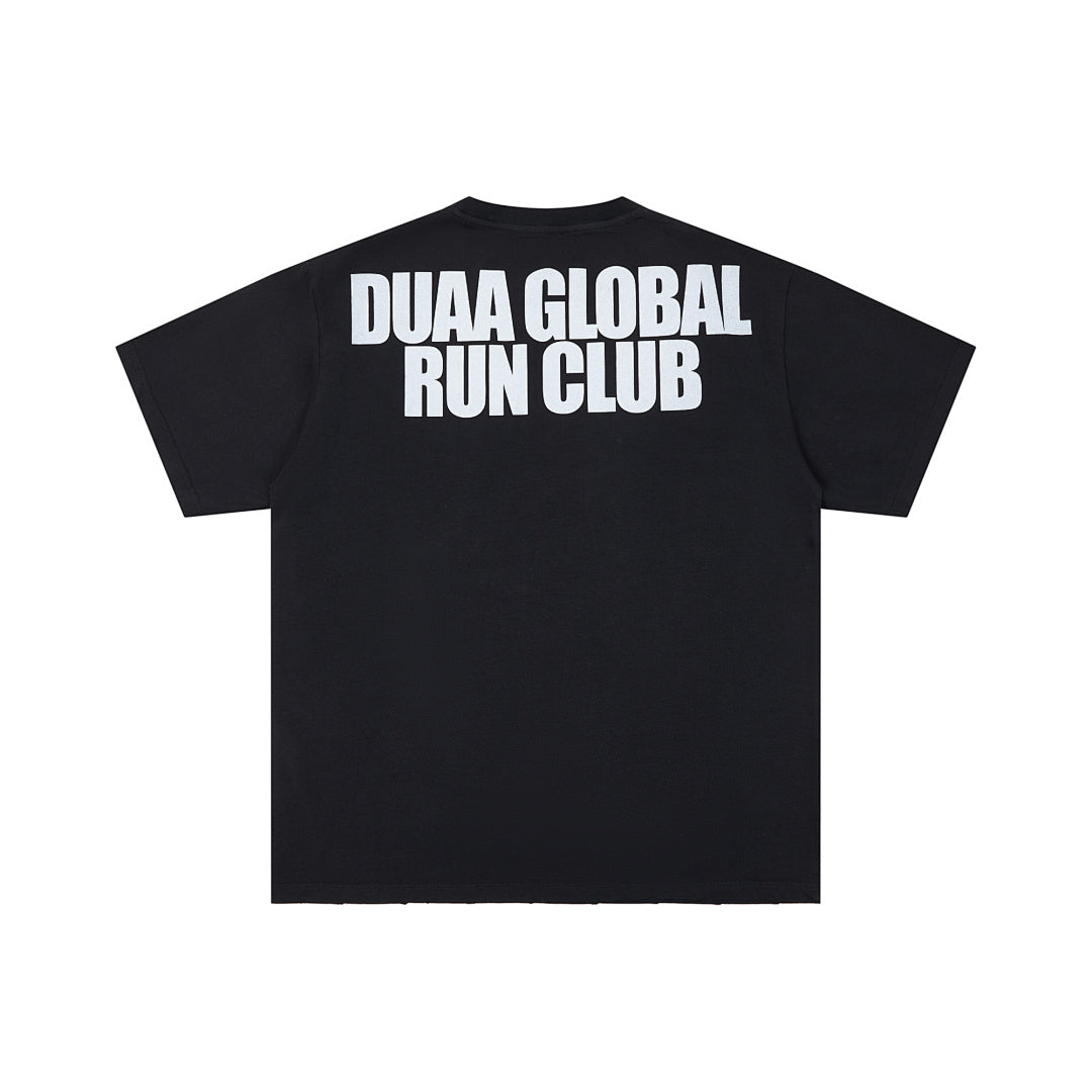 DUAA Global Run Club 1993 Oversized Graphic Tee — Black