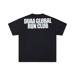 DUAA Global Run Club 1993 Oversized Graphic Tee — Black